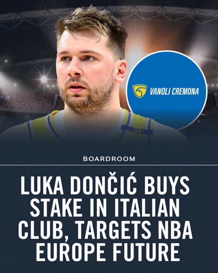 开云-东契奇加入投资集团收购意大利球队 球队计划竞标加入NBA欧洲联赛